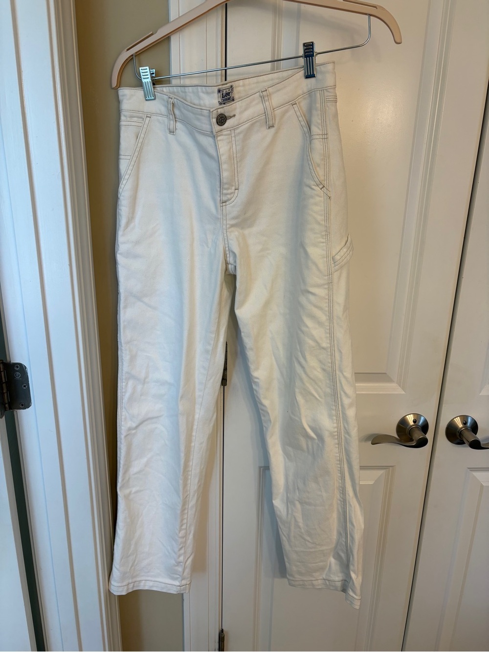 Lee Women's White Boyfriend Jeans